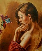 Portraits - Butterfly - Oil On Canvas